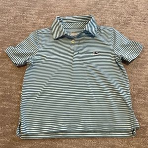 Vinyard Vines | Green Stripe Golf Shirt